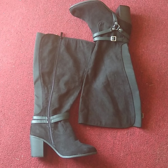 extra wide suede boots